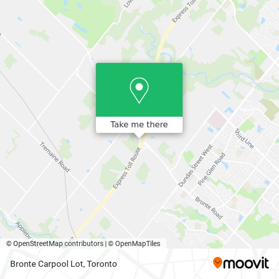 Bronte Carpool Lot map