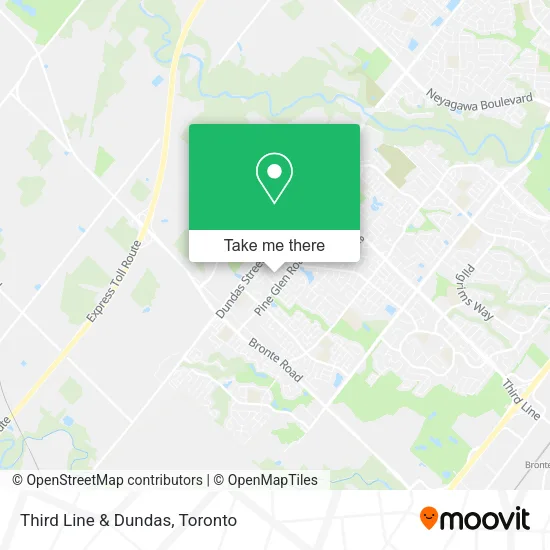 Third Line & Dundas map