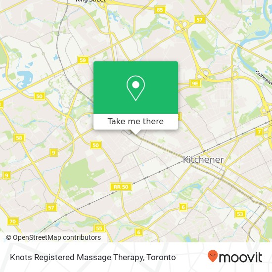 Knots Registered Massage Therapy map