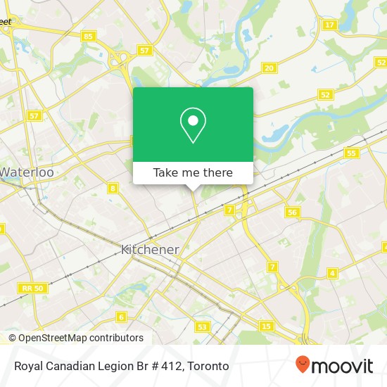 Royal Canadian Legion Br # 412 map