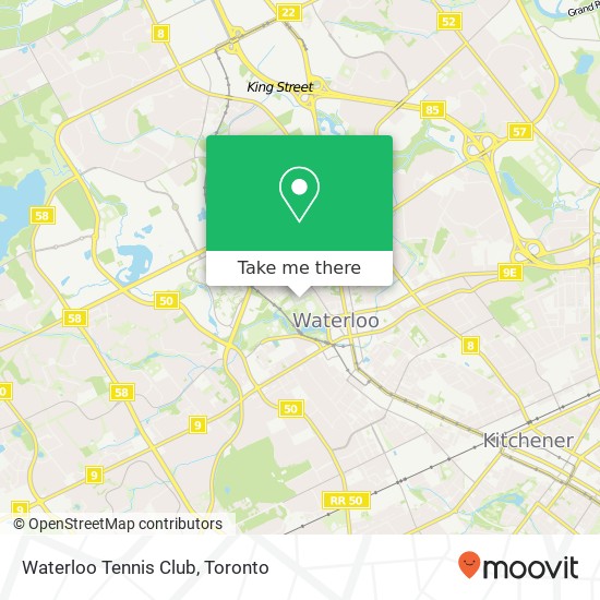 Waterloo Tennis Club map