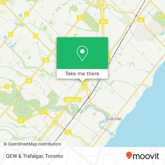 QEW & Trafalgar map