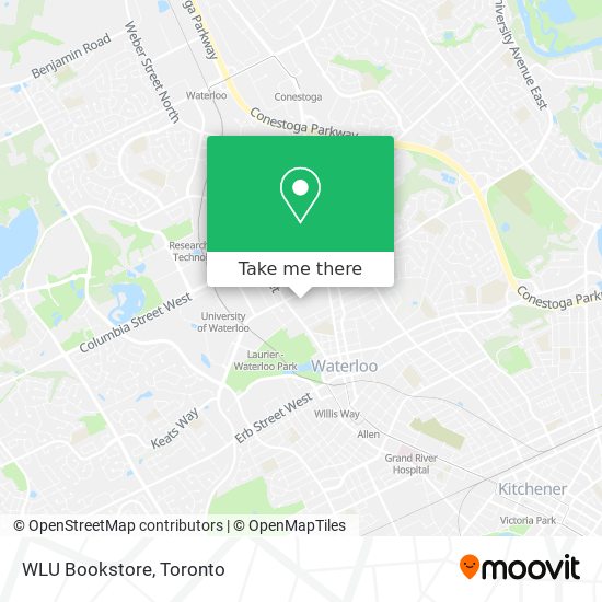 WLU Bookstore map