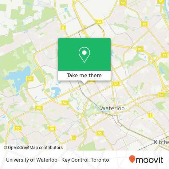 University of Waterloo - Key Control map