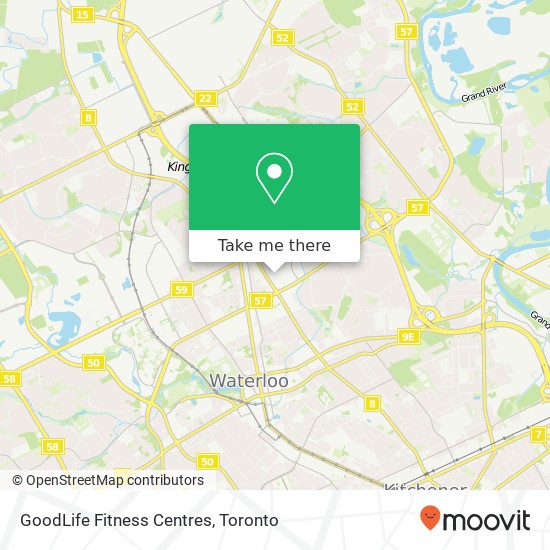 GoodLife Fitness Centres map