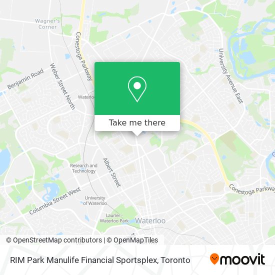 RIM Park Manulife Financial Sportsplex plan