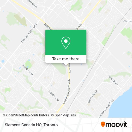Siemens Canada HQ map