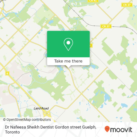 Dr Nafeesa Sheikh Dentist  Gordon street Guelph map