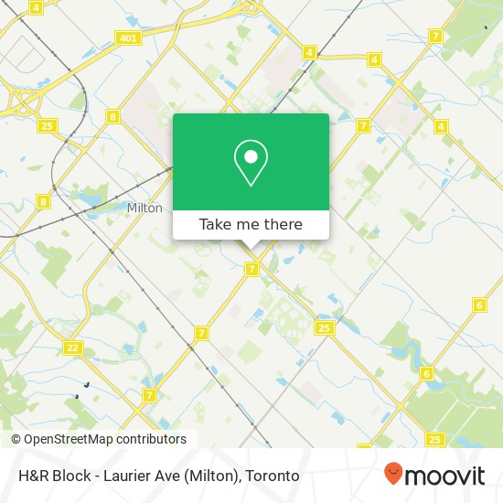 H&R Block - Laurier Ave (Milton) map