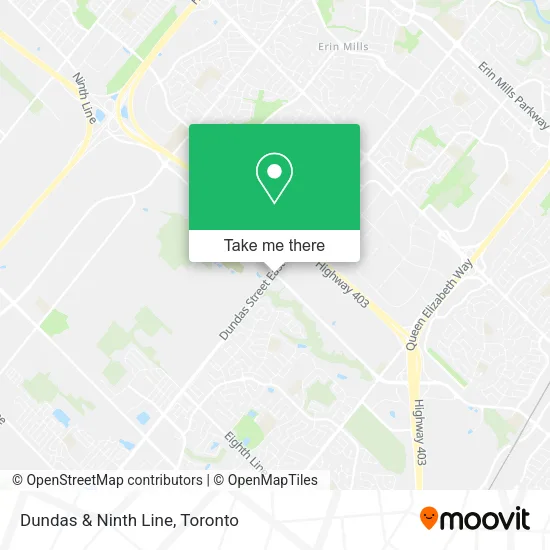 Dundas & Ninth Line map