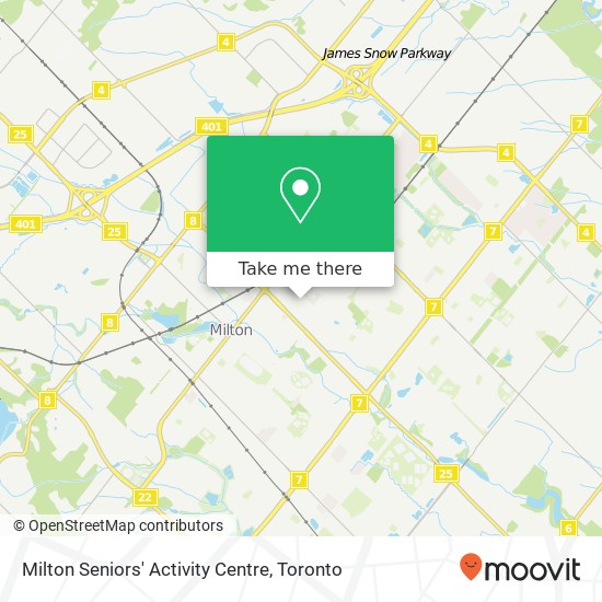 Milton Seniors' Activity Centre map