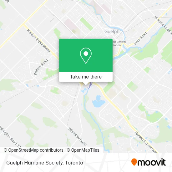 Guelph Humane Society map