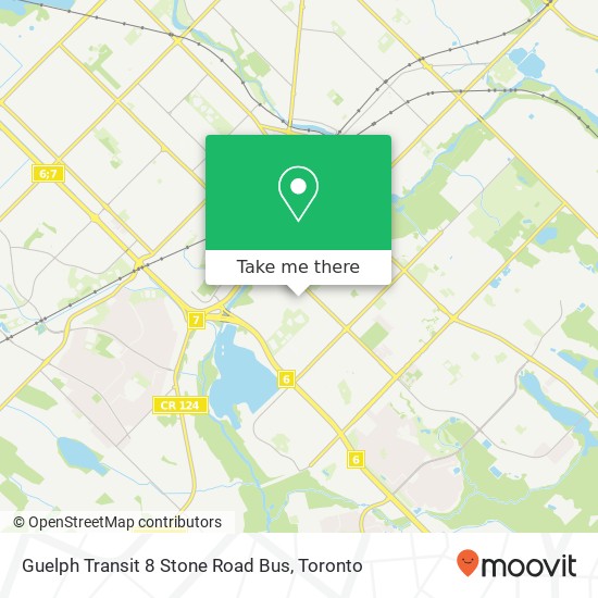 Guelph Transit 8 Stone Road Bus plan