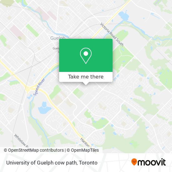 University of Guelph cow path map