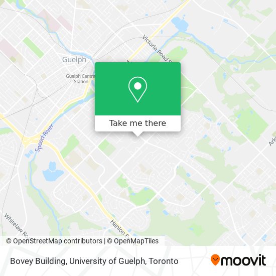 Bovey Building, University of Guelph map