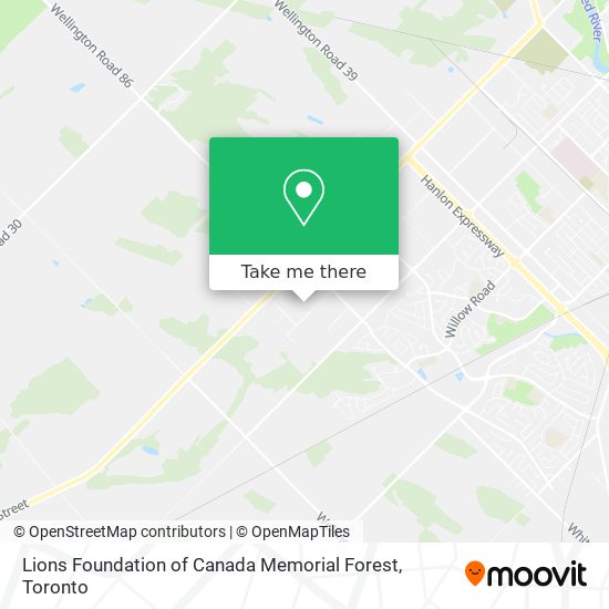 Lions Foundation of Canada Memorial Forest map