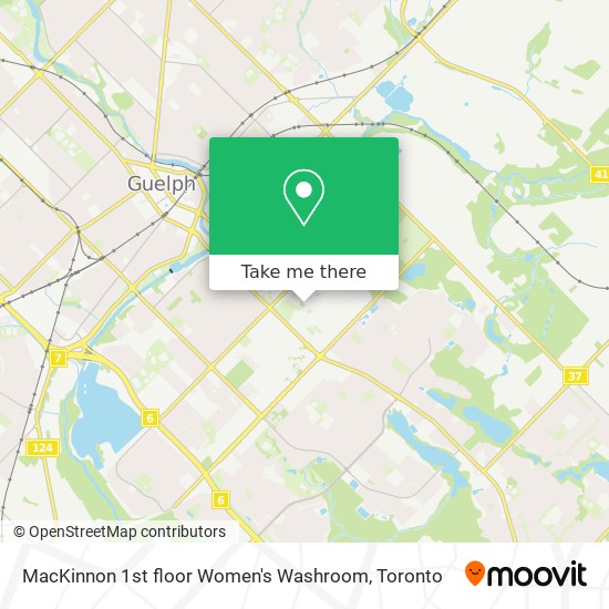 MacKinnon 1st floor Women's Washroom map