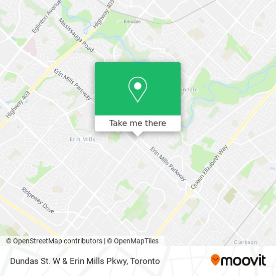 Dundas St. W & Erin Mills Pkwy map