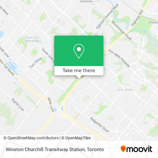 Winston Churchill Transitway Station map