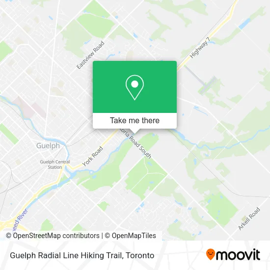 Guelph Radial Line Hiking Trail map