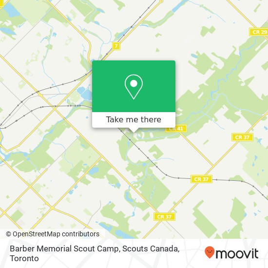 Barber Memorial Scout Camp, Scouts Canada map
