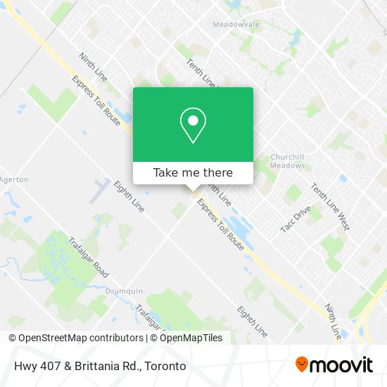 Hwy 407 & Brittania Rd. map