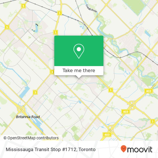 Mississauga Transit Stop #1712 map