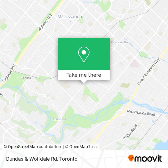 Dundas & Wolfdale Rd map