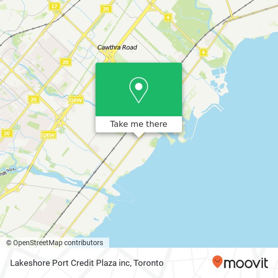 Lakeshore Port Credit Plaza inc map