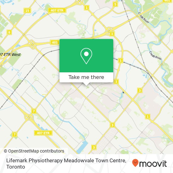Lifemark Physiotherapy Meadowvale Town Centre plan