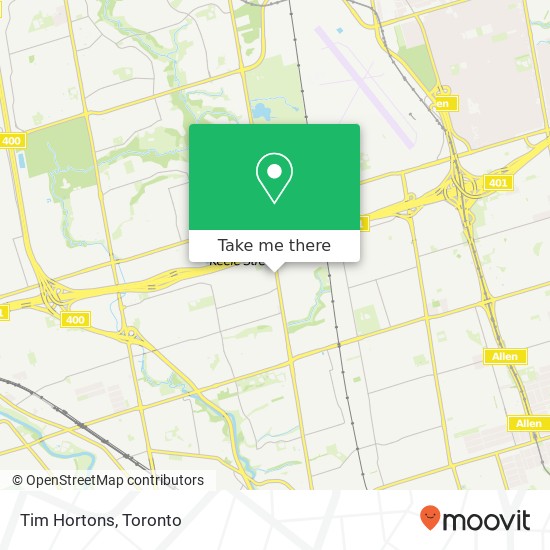 Tim Hortons map