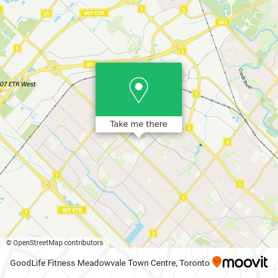 GoodLife Fitness Meadowvale Town Centre map