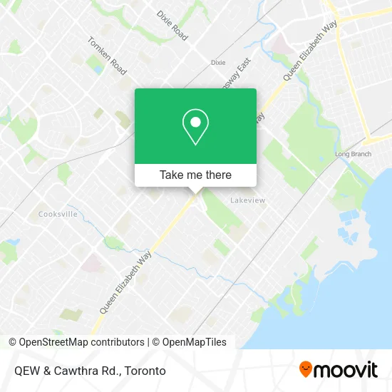 QEW & Cawthra Rd. map