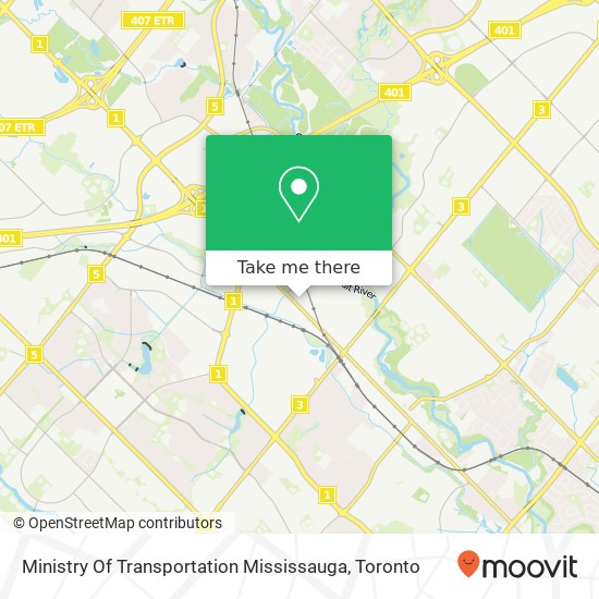 Ministry Of Transportation Mississauga map