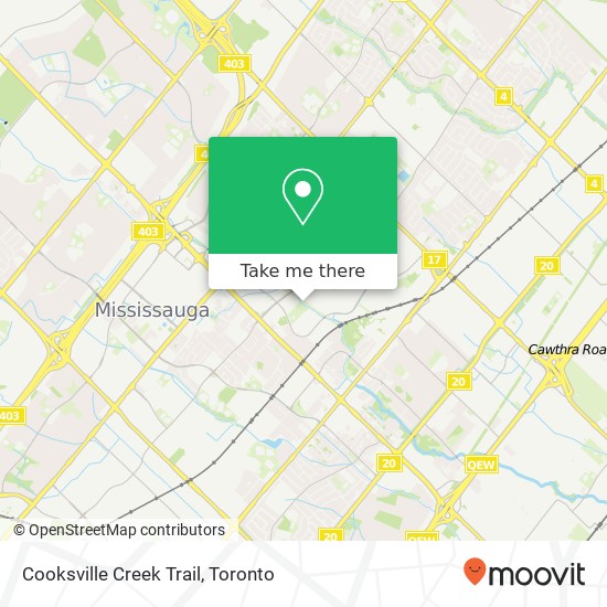 Cooksville Creek Trail map