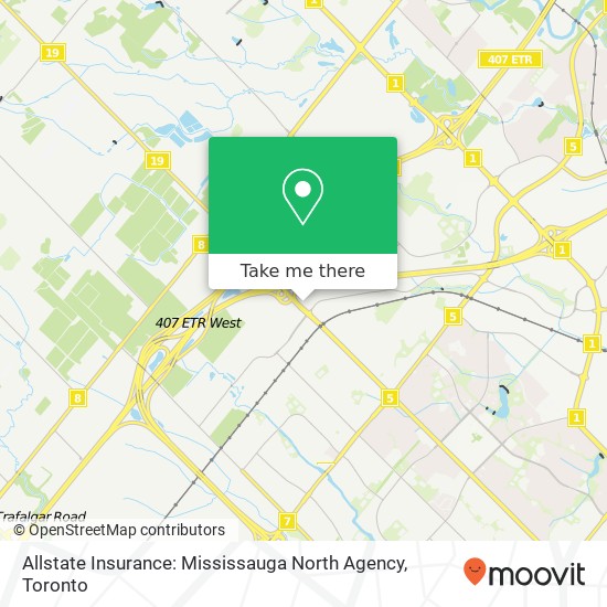 Allstate Insurance: Mississauga North Agency map