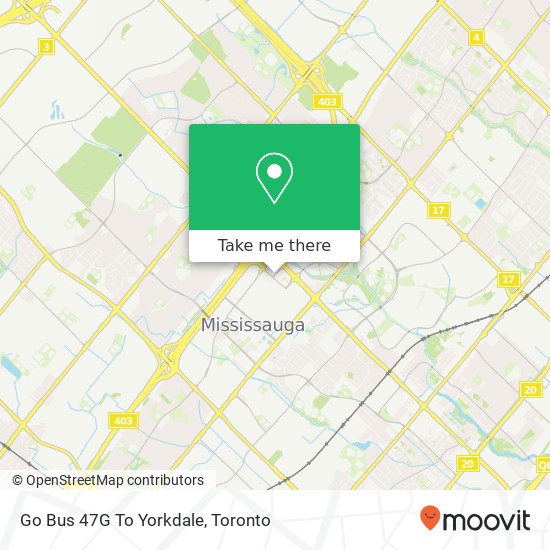 Go Bus 47G To Yorkdale map