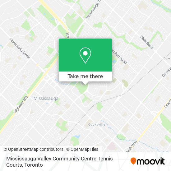 Mississauga Valley Community Centre Tennis Courts plan