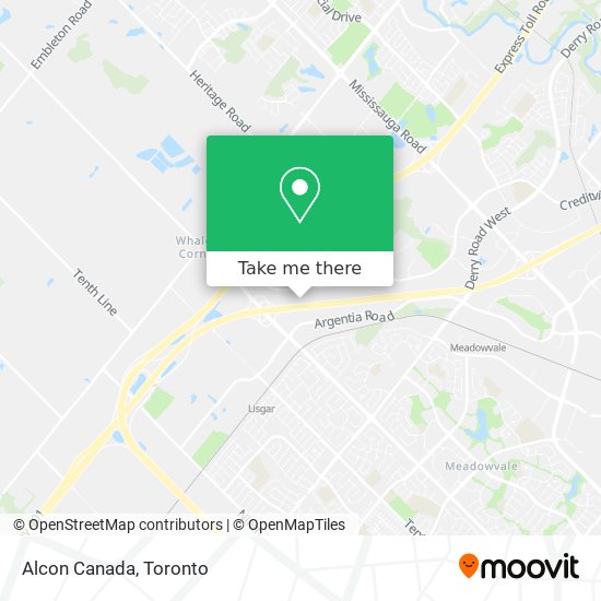 Alcon Canada map