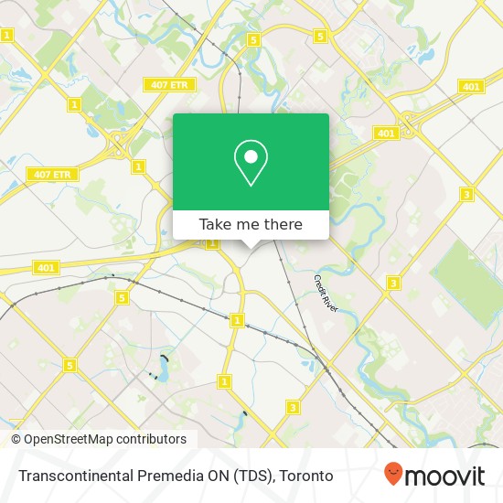 Transcontinental Premedia ON (TDS) map