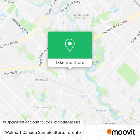 Walmart Canada Sample Store map