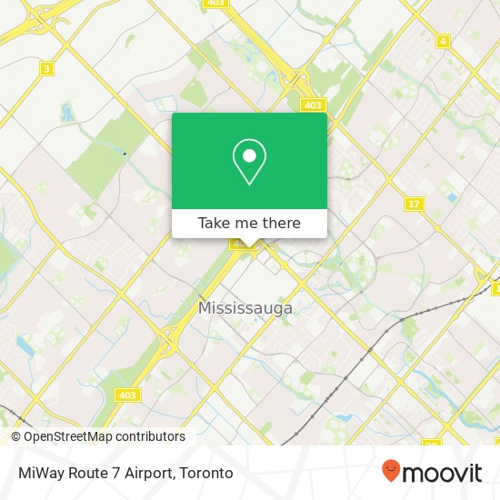 MiWay Route 7 Airport map