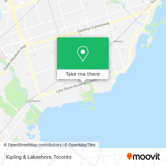 Kipling & Lakeshore map