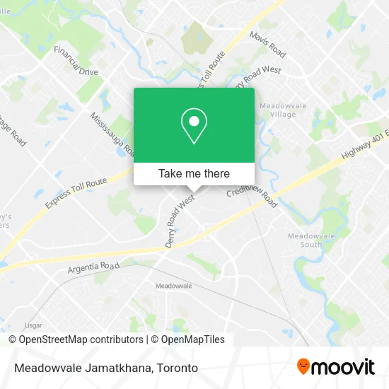 Meadowvale Jamatkhana map