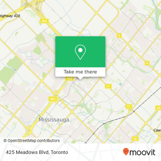 425 Meadows Blvd map