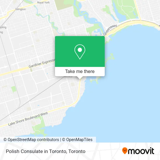 Polish Consulate in Toronto map