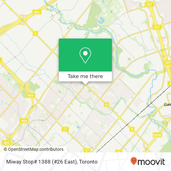 Miway Stop# 1388 (#26 East) plan