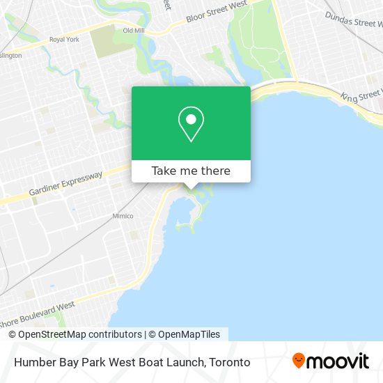 Humber Bay Park West Boat Launch map
