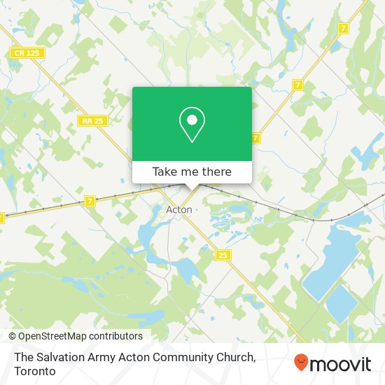 The Salvation Army Acton Community Church map