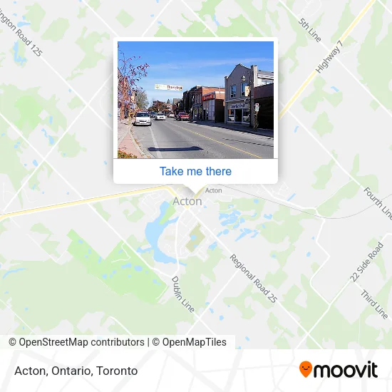 Acton, Ontario map